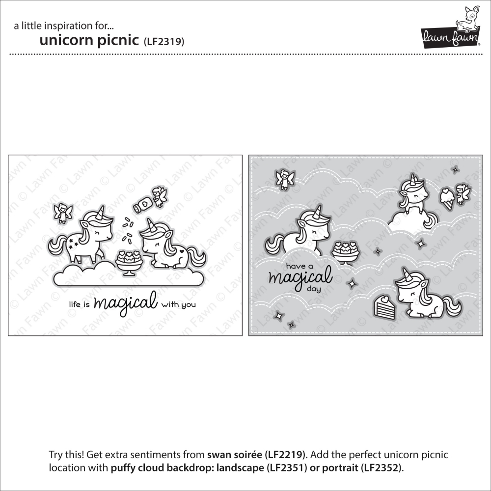Bild 1 von Lawn Fawn Clear Stamps  - Clearstamp Unicorn Picnic