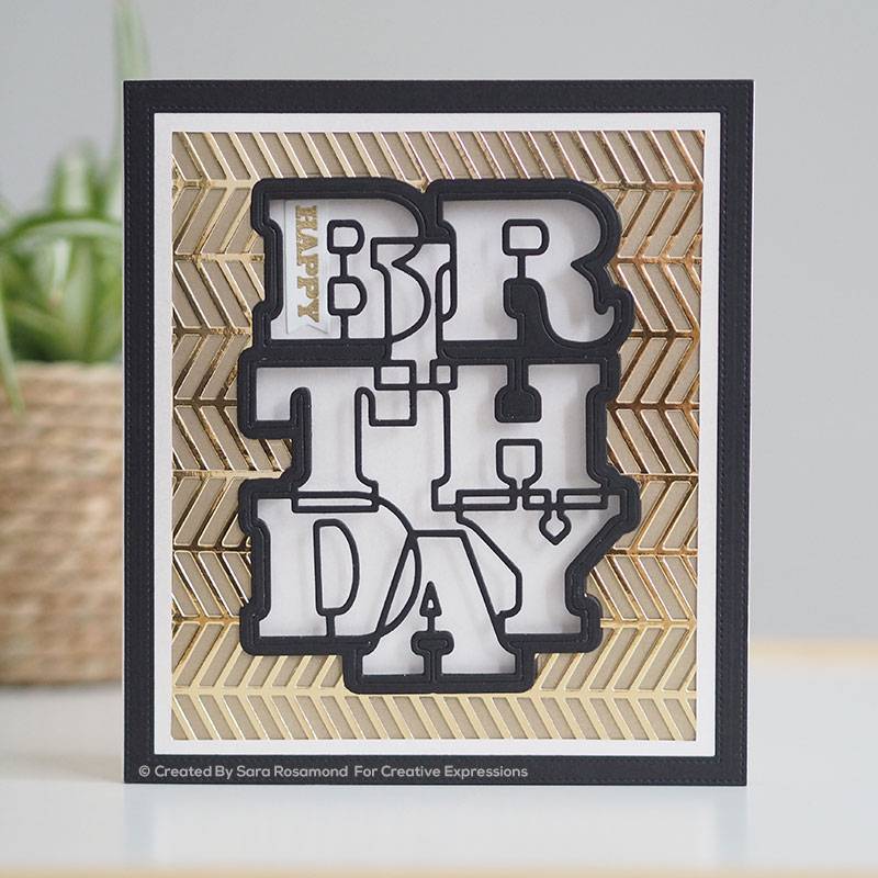 Bild 1 von Creative Expressions Big Bold Words Birthday Craft Die & Stamp Set - Stanze & Stempel