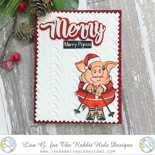 Bild 1 von The Rabbit Hole Designs Clear Stamps  - Merry Pigmas - Weihnachten Schweinchen