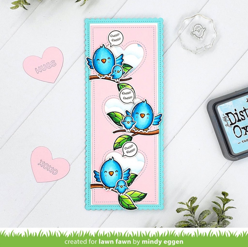 Bild 1 von Lawn Fawn Cuts  - Stanzschablone Scalloped Slimline with Hearts: portrait