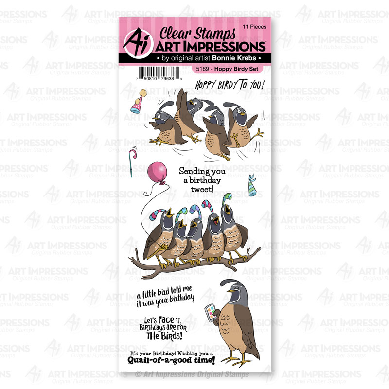 Bild 1 von Art Impressions Clear Stamps Hoppy Birdy Set - Geburtstagsvögel