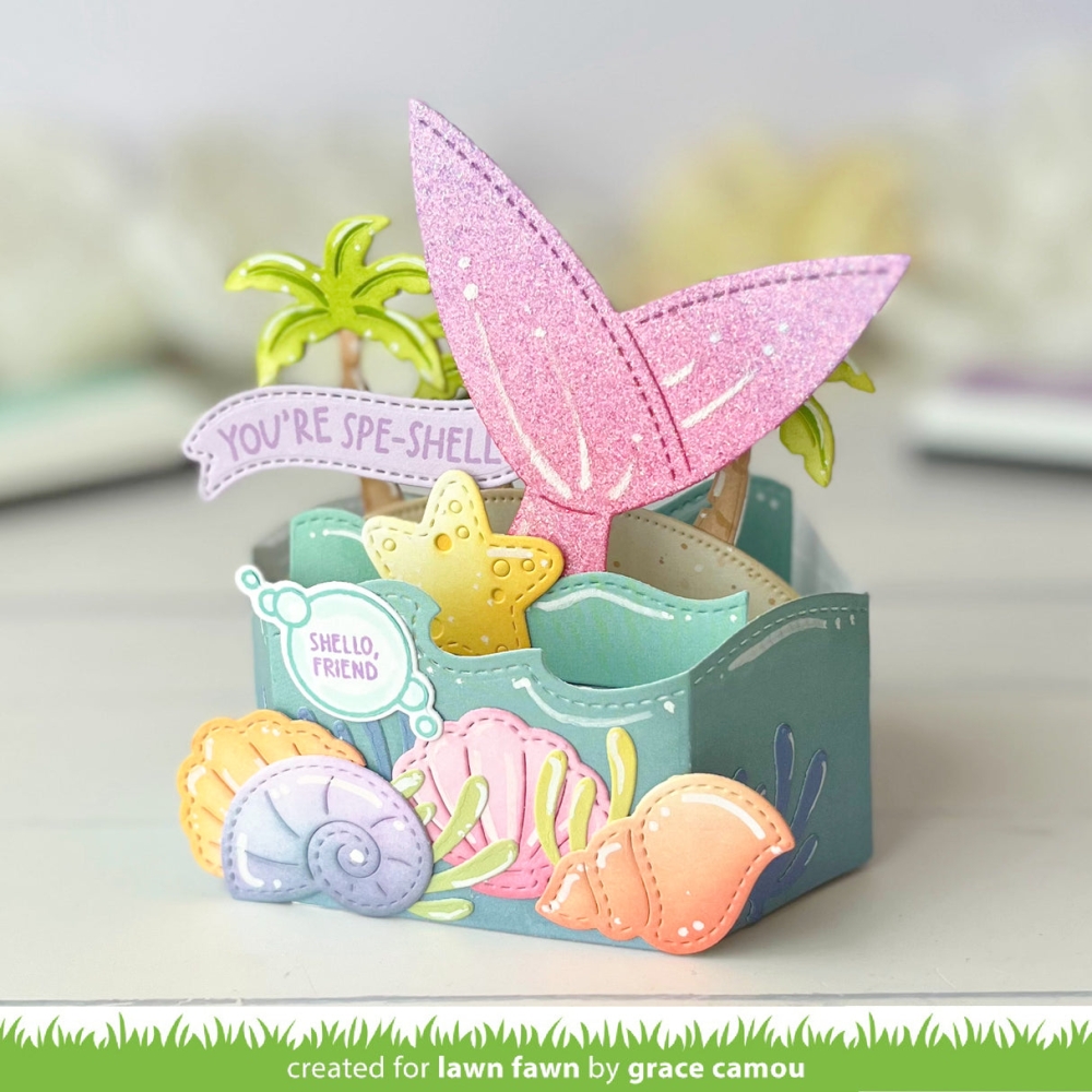 Bild 1 von Lawn Fawn Cuts  - Stanzschablone platform pop-up wave wrap around