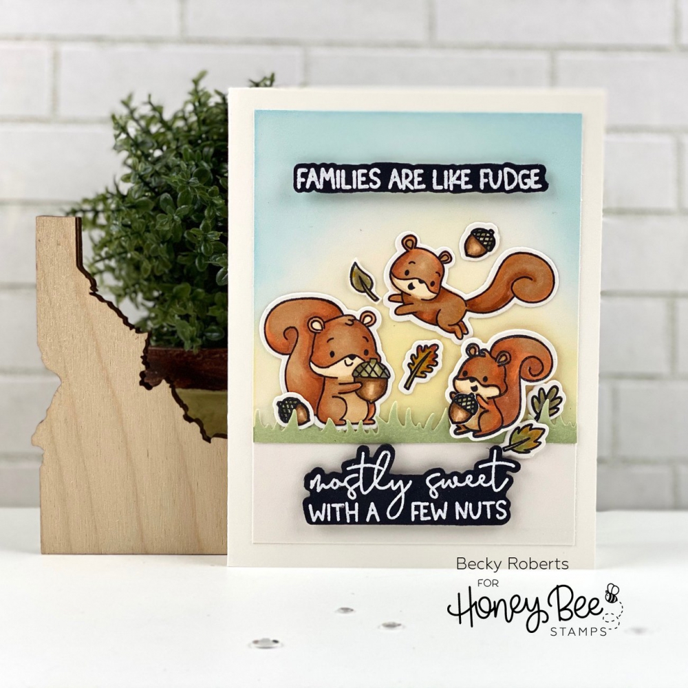 Bild 1 von Honey Bee Stamps Clearstamp  - Nuts About You - Eichhörnchen