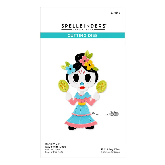 Bild 1 von Spellbinders Dancin' Day of the Dead Girl Etched Dies from the Dancin' Halloween Collect - Stanz-Set