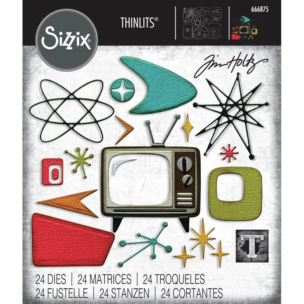 Bild 1 von Sizzix Thinlits Die by Tim Holtz - Stanzschablone - Vault Atomic Retro