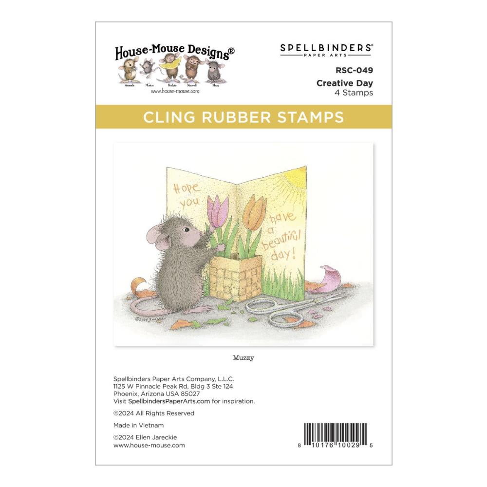 Bild 1 von Spellbinders Creative Day Cling Rubber Stamp Set - House Mouse Stempelgummi