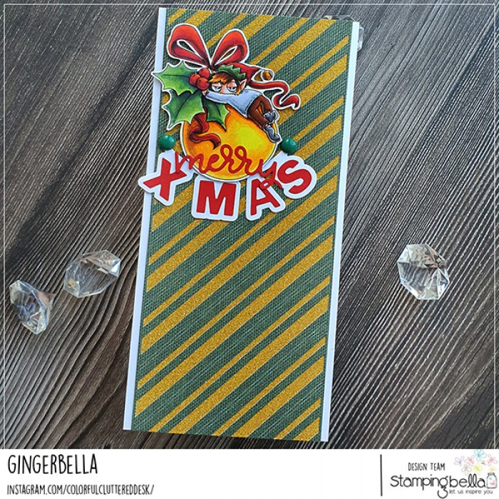 Bild 1 von Gummistempel Stamping Bella Cling Stamp ODDBALL CHRISTMAS ORNAMENT ELF RUBBER STAMP