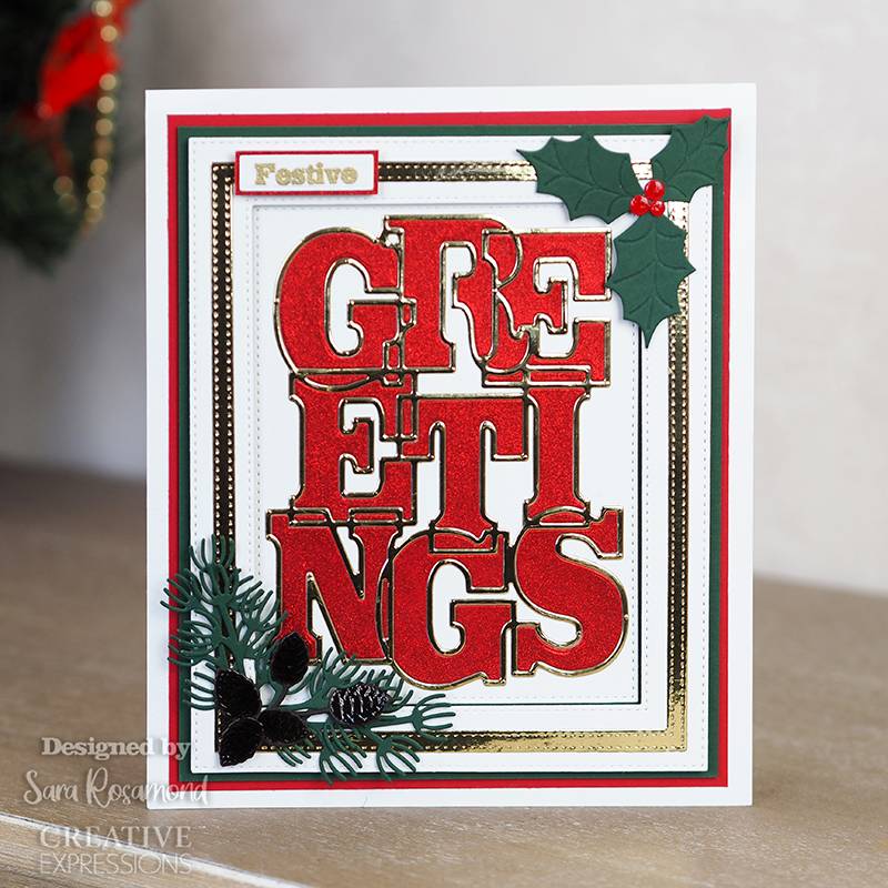 Bild 1 von Creative Expressions Big Bold Words Greetings Craft Die & Stamp Set - Stanze & Stempel