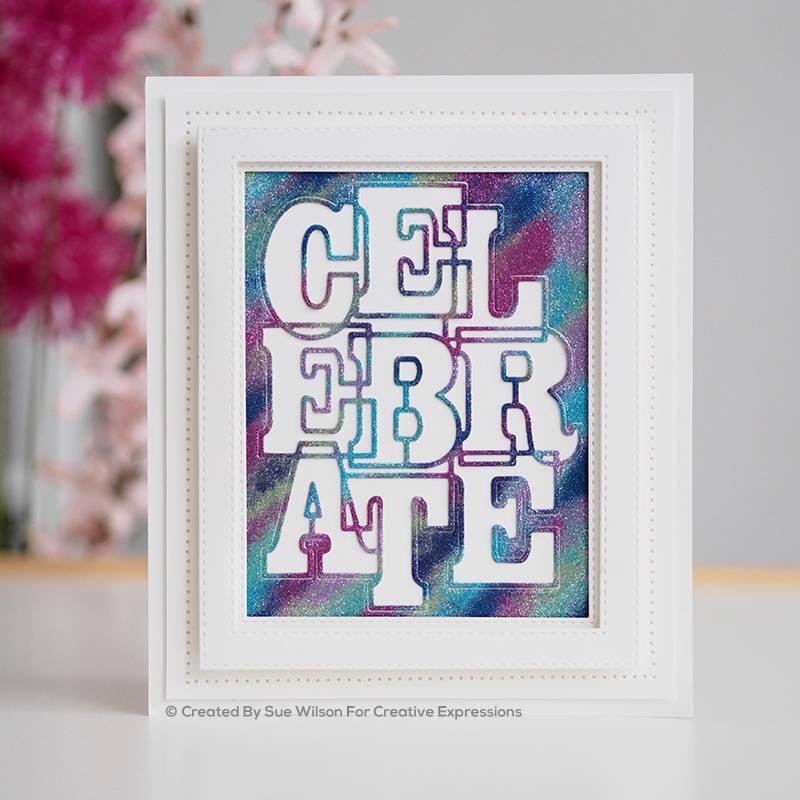 Bild 1 von Creative Expressions Big Bold Words Celebrate Craft Die & Stamp Set - Stanze & Stempel