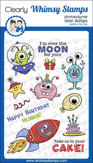 Bild 1 von Whimsy Stamps Clear Stamps - Over the Moon