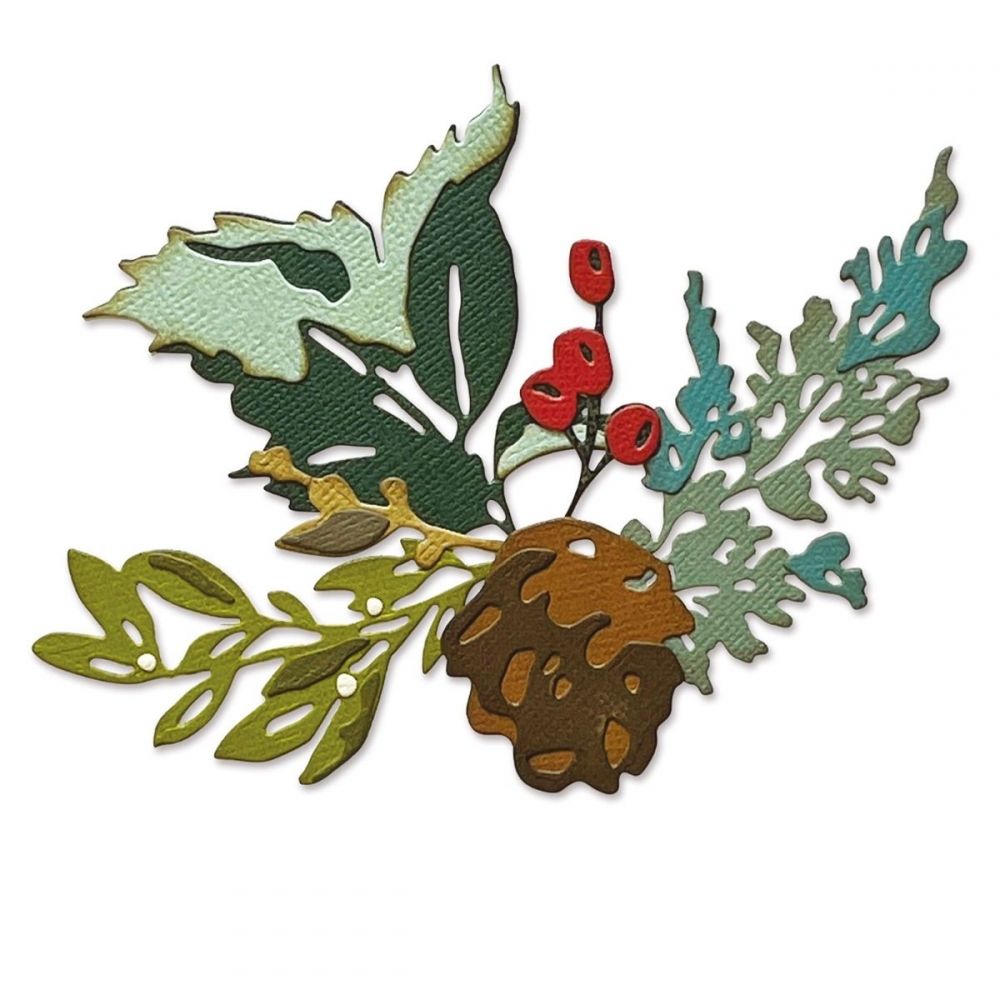 Bild 1 von Sizzix Thinlits Die by Tim Holtz - Stanzschablone - Holiday Brushstroke #2 - Weihnachten