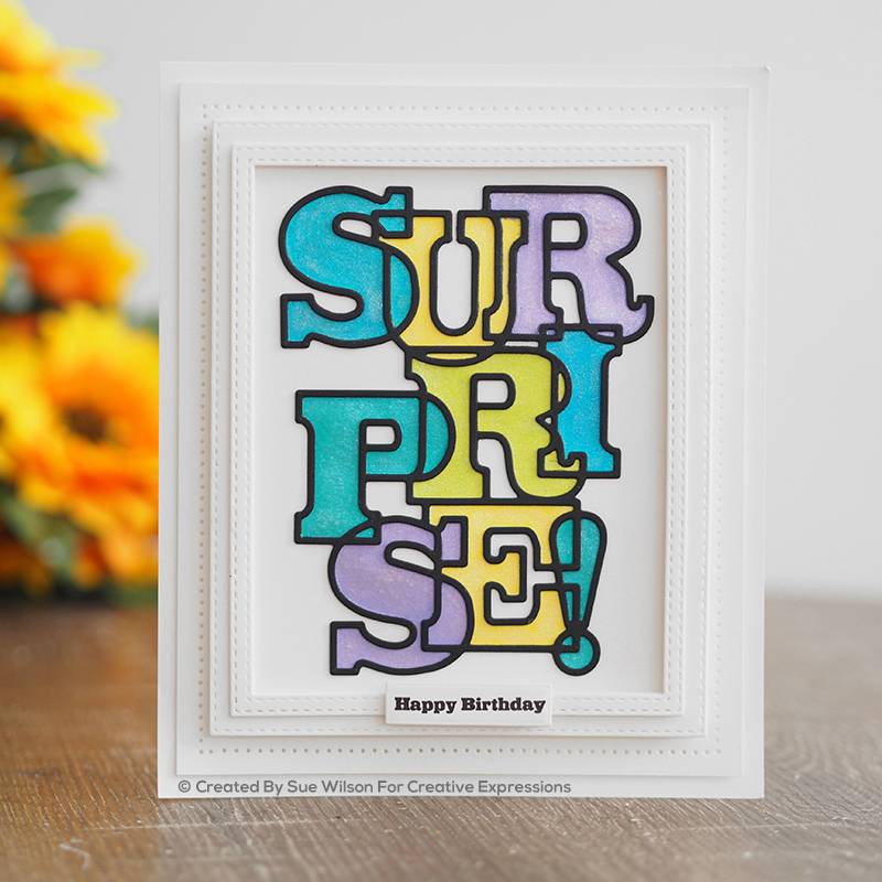 Bild 1 von Creative Expressions Big Bold Words Surprise Craft Die & Stamp Set - Stanze & Stempel