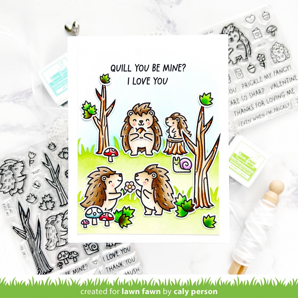 Bild 1 von Lawn Fawn Clear Stamps  - porcu-pine for you add-on