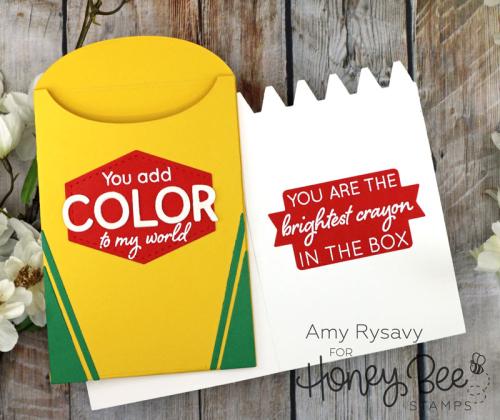 Bild 1 von Honey Bee Stamps DieCuts -Small Crayon Box Card - Stanzschablone  Buntstift Schachtel