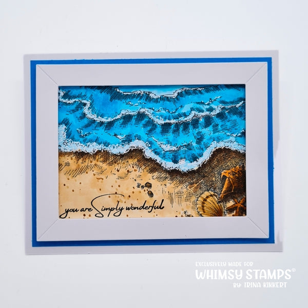 Bild 1 von Whimsy Stamps Rubber Cling Stamp - Seashells and Sunshine Rubber Gummistempel 