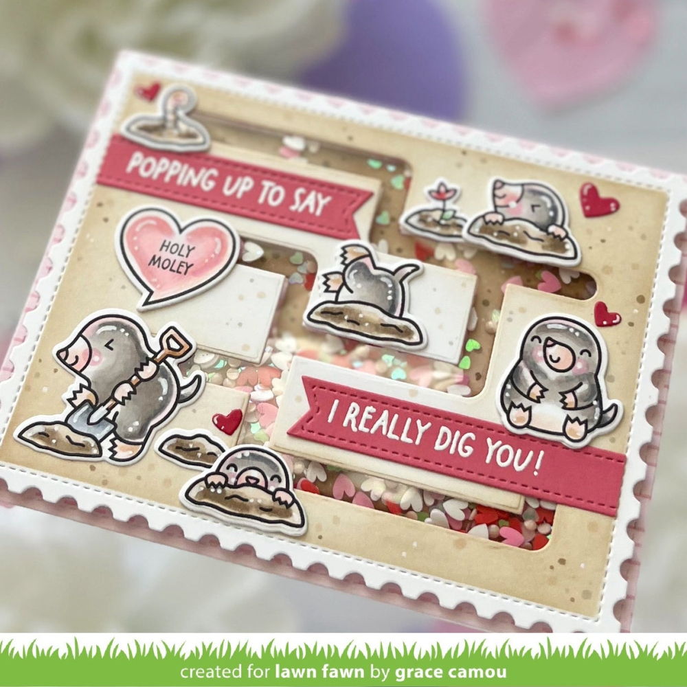Bild 1 von Lawn Fawn Clear Stamps - a mole lot of love add-on