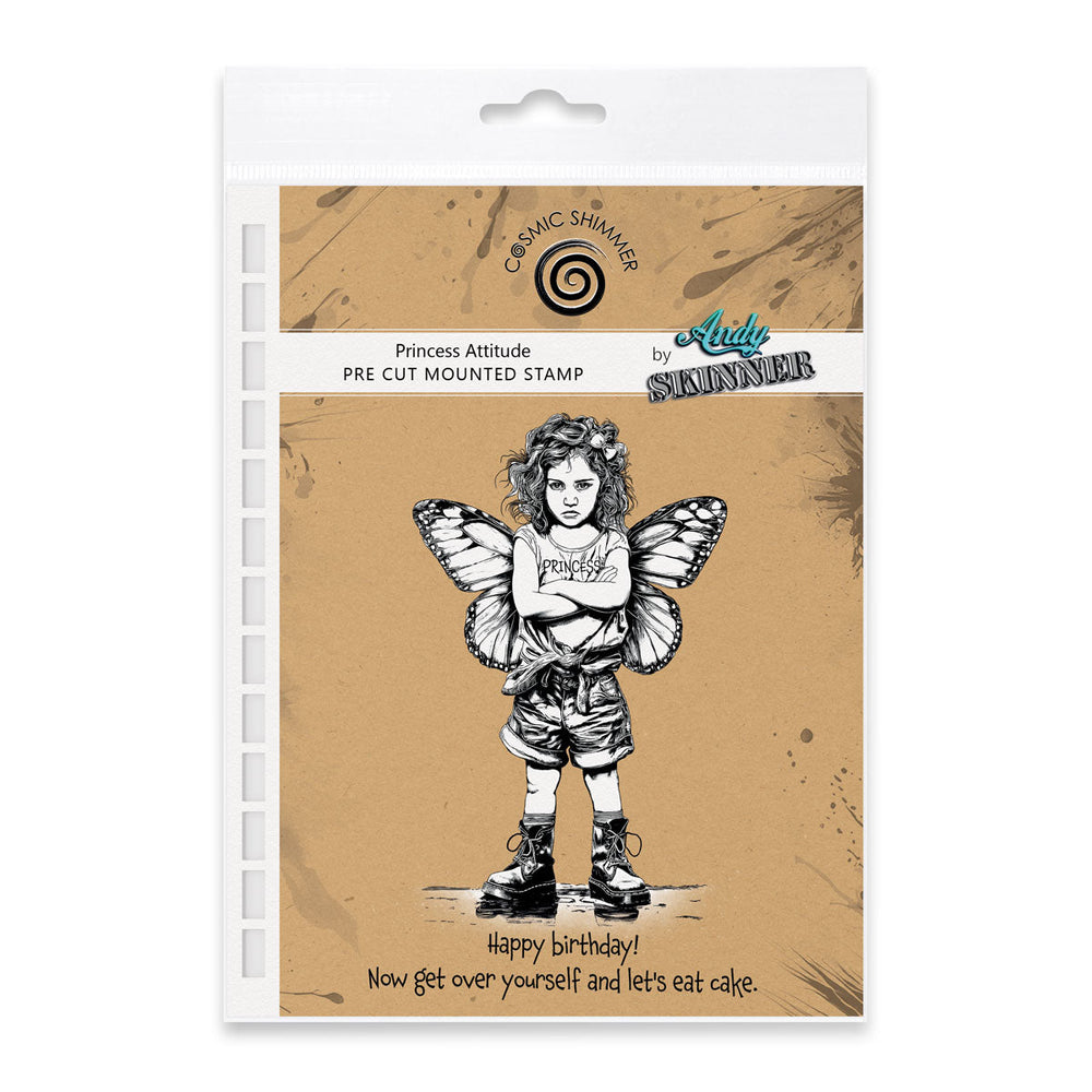 Bild 1 von Cosmic Shimmer Pre Cut Stamp - Gummistempel - Andy Skinner Princess Attitude