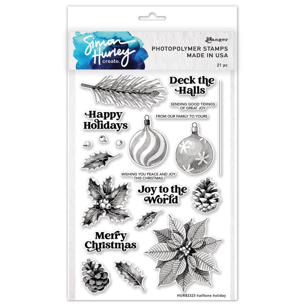 Bild 1 von Simon Hurley create Photopolymer Clear Stamps Halftone Holiday - Clear Stamps Weihnachten