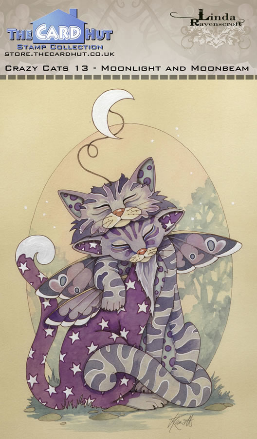 Bild 1 von The Card Hut Clear Stamps - Crazy Cats - Moonlight & Moonbeam