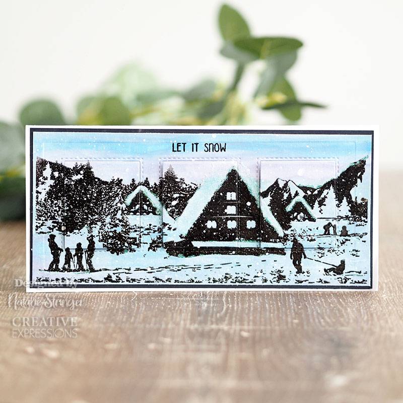 Bild 1 von Creative Expressions Happy Holidays DL Pre Cut - Gummistempel Weihnachten Dorf