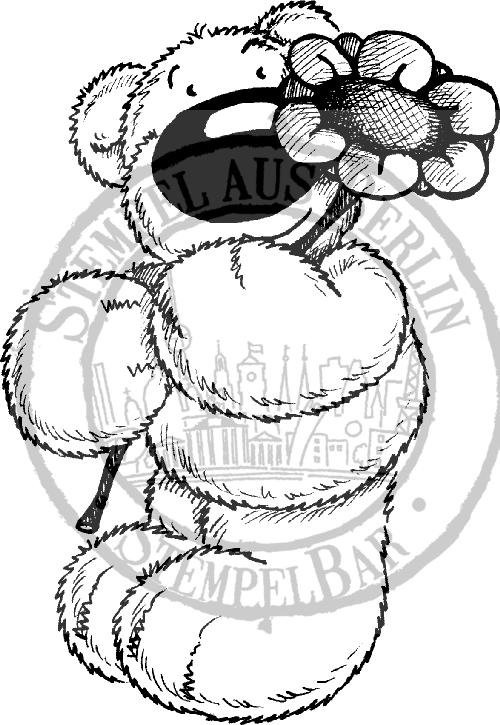 Bild 1 von StempelBar Stempelgummi - Kleiner Blumenbär