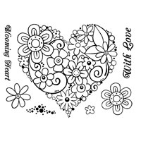 Bild 1 von WOODWARE Clear Stamps  Clear Magic Singles Blooming Heart - Blumen Herz