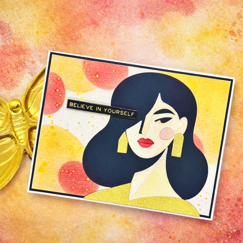 Bild 1 von Spellbinders Fragmented Gaze Etched Dies by Jaycee Gaspar - Stanz-Set Gesicht