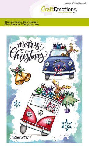 Bild 1 von CraftEmotions Stempel - clearstamps A6 -  x-mass cars 1 Carla Creaties