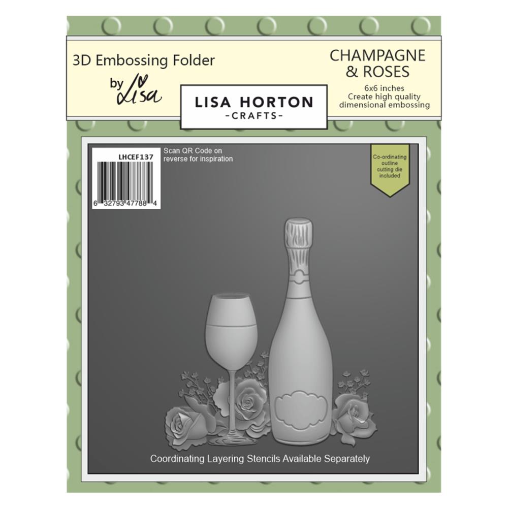 Bild 1 von LISA HORTON - 3D Prägefolder und Stanze - Champagne And Roses