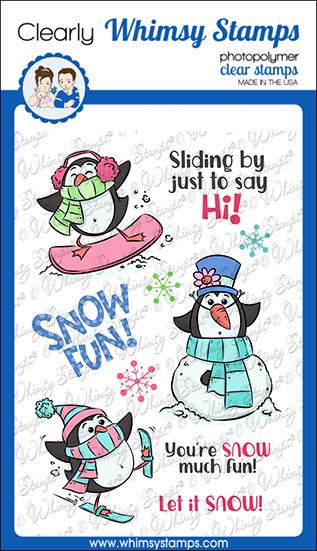 Bild 1 von Whimsy Stamps Clear Stamps - Snow Fun Penguins - Schnee Pinguine
