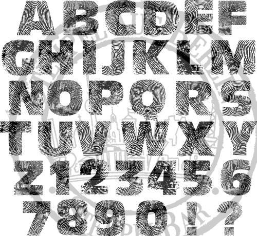 Bild 1 von StempelBar Stempelgummi Fingerprint Alphabet