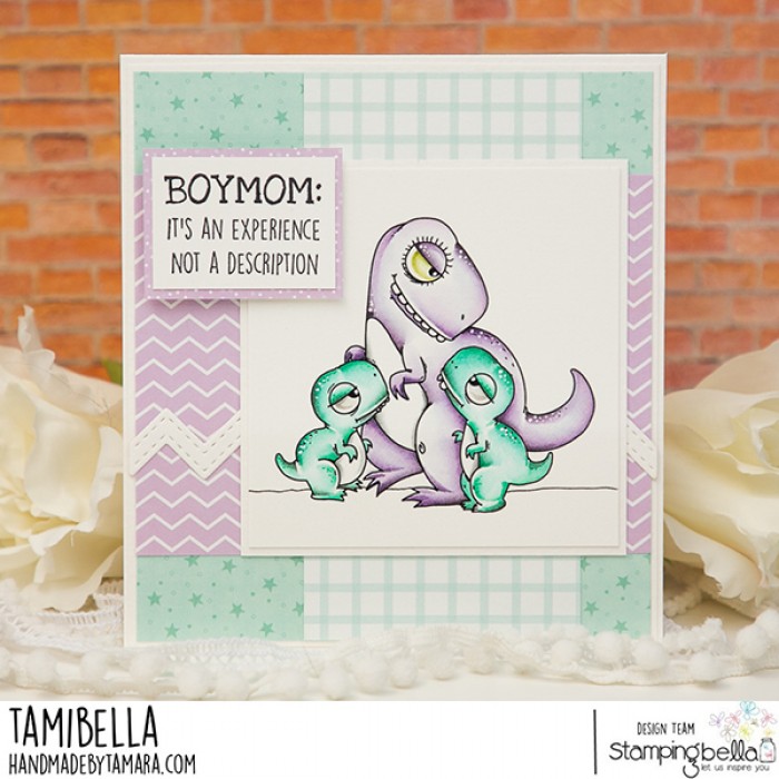 Bild 1 von Gummistempel Stamping Bella Cling Stamp ODDBALL MAMA DINO AND HER BABIES