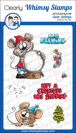 Bild 1 von Whimsy Stamps Clear Stamps  - No Peeking Mice - Maus
