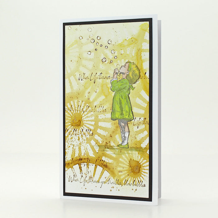 Bild 1 von Cosmic Shimmer Pre Cut Stamp - Gummistempel - Andy Skinner Blowing Bubbles