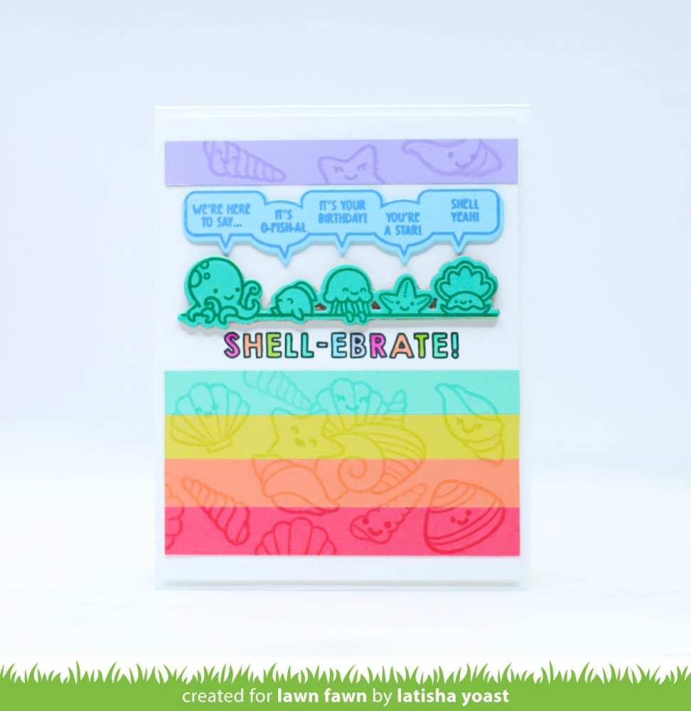 Bild 1 von Lawn Fawn Clear Stamps  - how you bean? seashell add-on - Muscheln