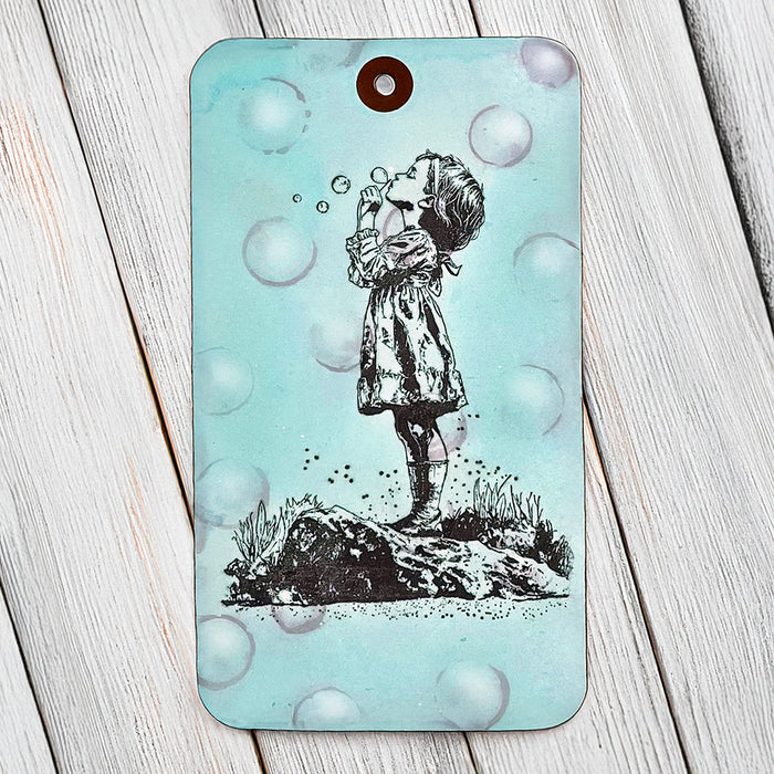 Bild 1 von Cosmic Shimmer Pre Cut Stamp - Gummistempel - Andy Skinner Blowing Bubbles