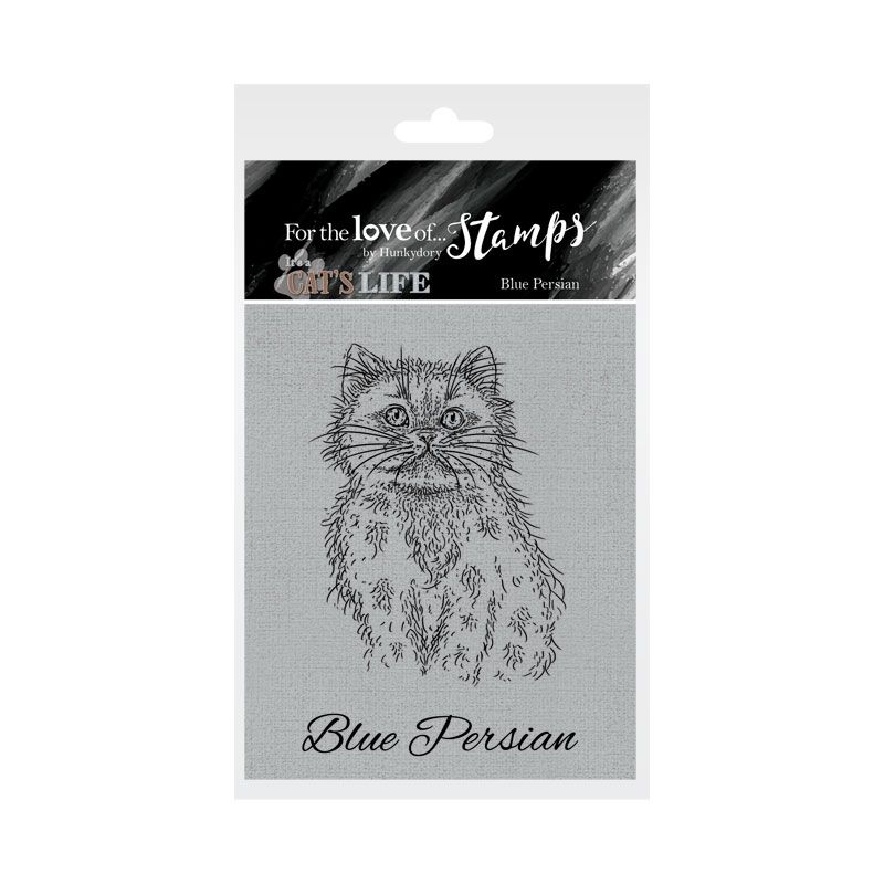 Bild 1 von For the love of...Stamps by Hunkydory - It's A Cat's Life Clear Stamp - Blue Persian