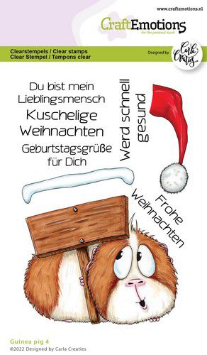 Bild 1 von CraftEmotions Stempel - clearstamps A6 - Guinea pig 4 (DE) Carla Creaties - Meerschweinchen