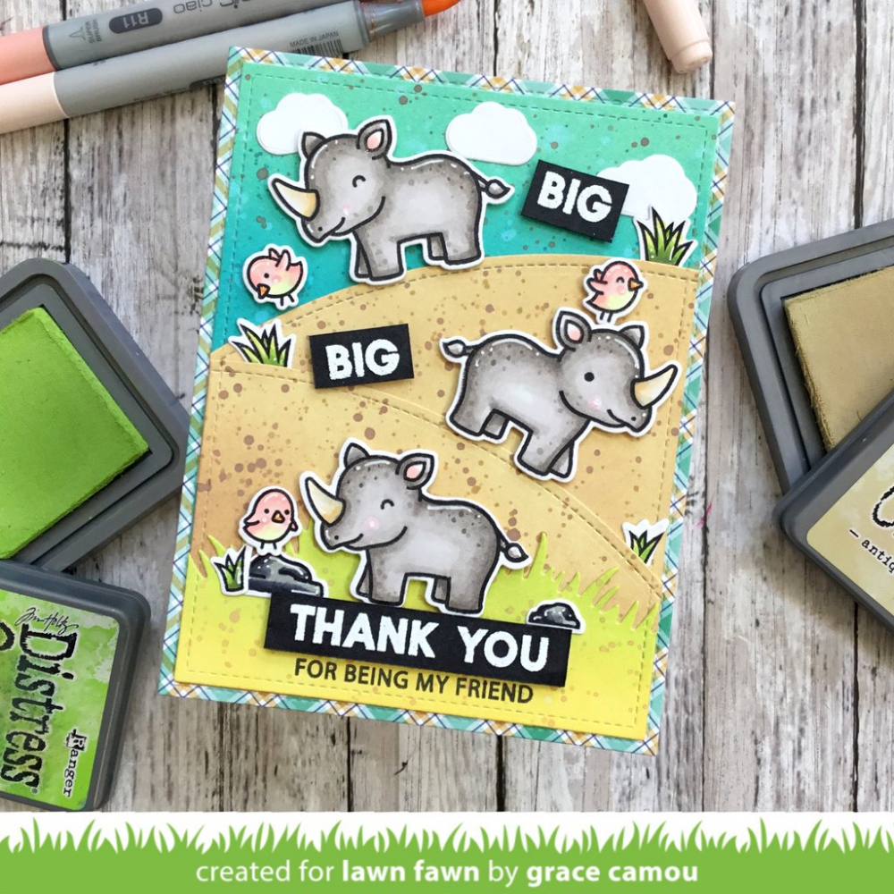 Bild 1 von Lawn Fawn & Hero Arts Clear Stamps  - Clearstamp fawn big thanks