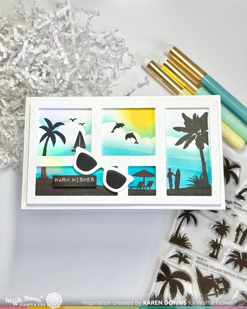 Bild 1 von Waffle Flower Postage Collage Mini Slimline Blocks Die - Stanzen