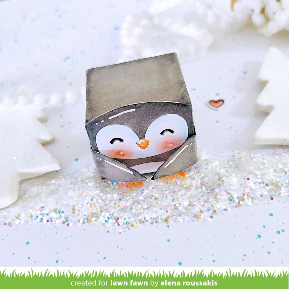 Bild 1 von Lawn Fawn Cuts  - Stanzschablone tiny gift box owl and penguin add-on