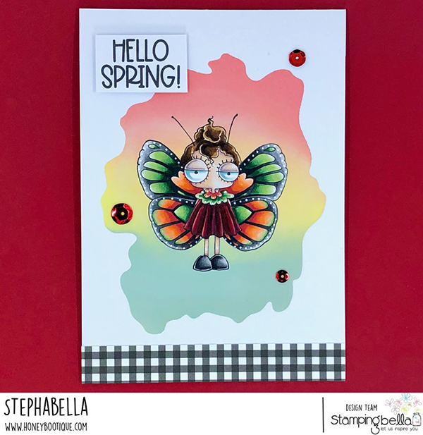 Bild 1 von Gummistempel Stamping Bella Cling Stamp MINI ODDBALL BUTTERFLY GIRL RUBBER STAMP