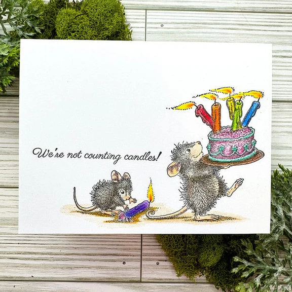 Bild 1 von Spellbinders Birthday Wishes  Cling Rubber Stamp Set - House Mouse Stempelgummi