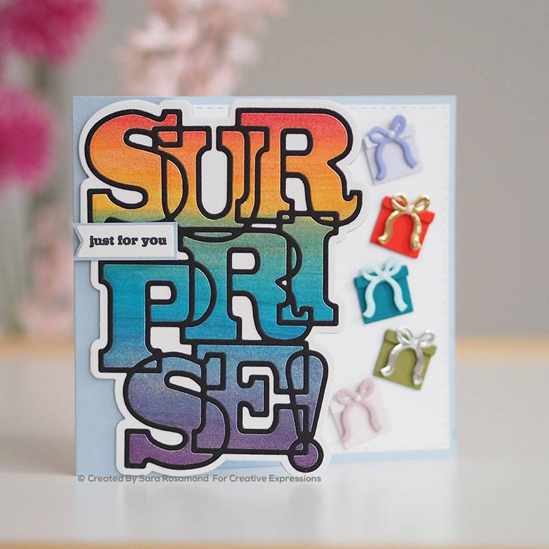 Bild 1 von Creative Expressions Big Bold Words Surprise Craft Die & Stamp Set - Stanze & Stempel
