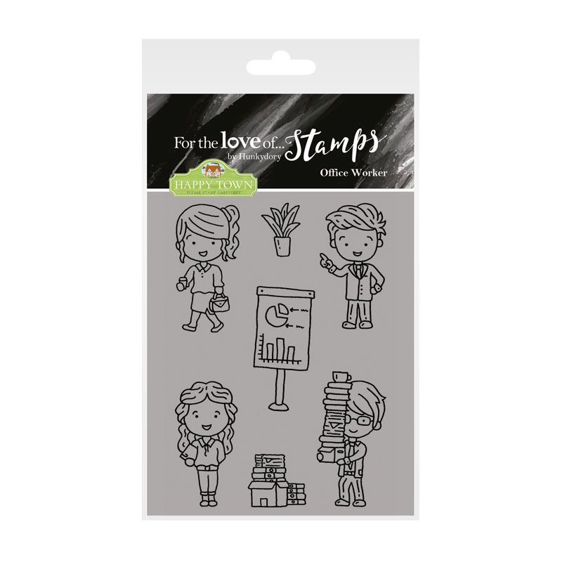 Bild 1 von For the love of...Stamps by Hunkydory - Happy Town - Office Worker - Büro