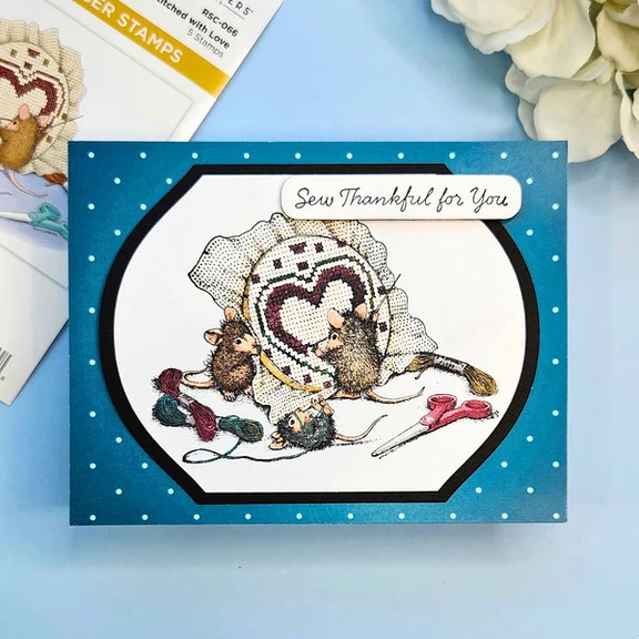 Bild 1 von Spellbinders Stitched with Love Cling Rubber Stamp Set - House Mouse Stempelgummi