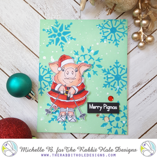 Bild 1 von The Rabbit Hole Designs Clear Stamps  - Merry Pigmas - Weihnachten Schweinchen
