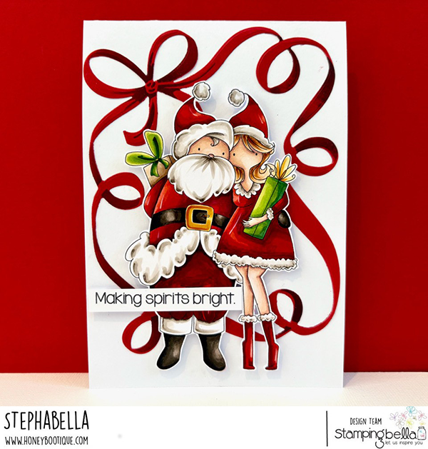 Bild 1 von Gummistempel Stamping Bella Cling Stamp CURVY GIRL LOVES SANTA RUBBER STAMP