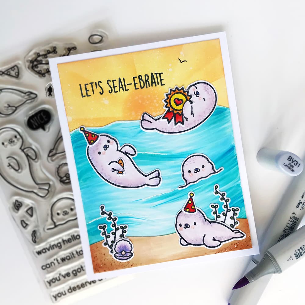 Bild 1 von Heffy Doodle Clear Stamps Set - Sealy Friends - Stempel Seelöwen