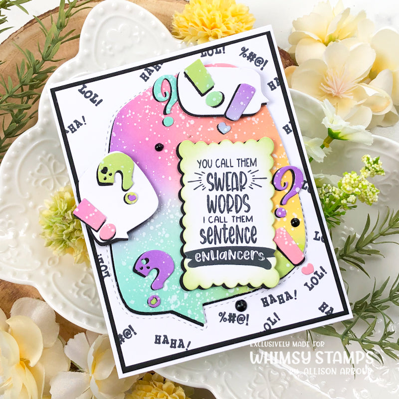 Bild 1 von Whimsy Stamps Die Stanze  -  Comic Speech Bubbles 2 Die Set